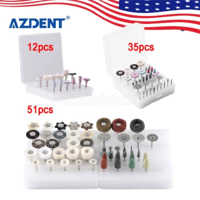 Dental Polishing Kit Diamond Burs Brush for Composite Ceramics Porcelain RA /HP - Image 1 of 4