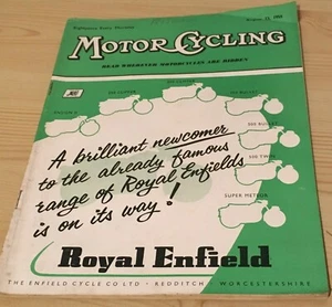 MOTOR CYCLING Vintage Motorcycle Bike, Scooter Magazine Aug 23 1956  - Imagen 1 de 1