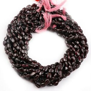 Natural Garnet Oval AAA Quality Gemstone Beads Strand 5-9mm  12.7" Inches