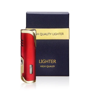 Torch Lighter Single Jet Flame Refillable Butane Lighter Windproof Lighter Punch - Picture 1 of 17