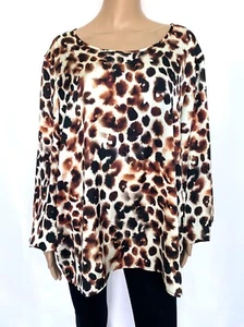 ¡NUEVO CON ETIQUETAS! ¡NUEVO! Blusa Top Vestido Mujer JOSEPH RIBKOFF Talla US 22 2XL UK 24 Marrón Beige - Imagen 1 de 11