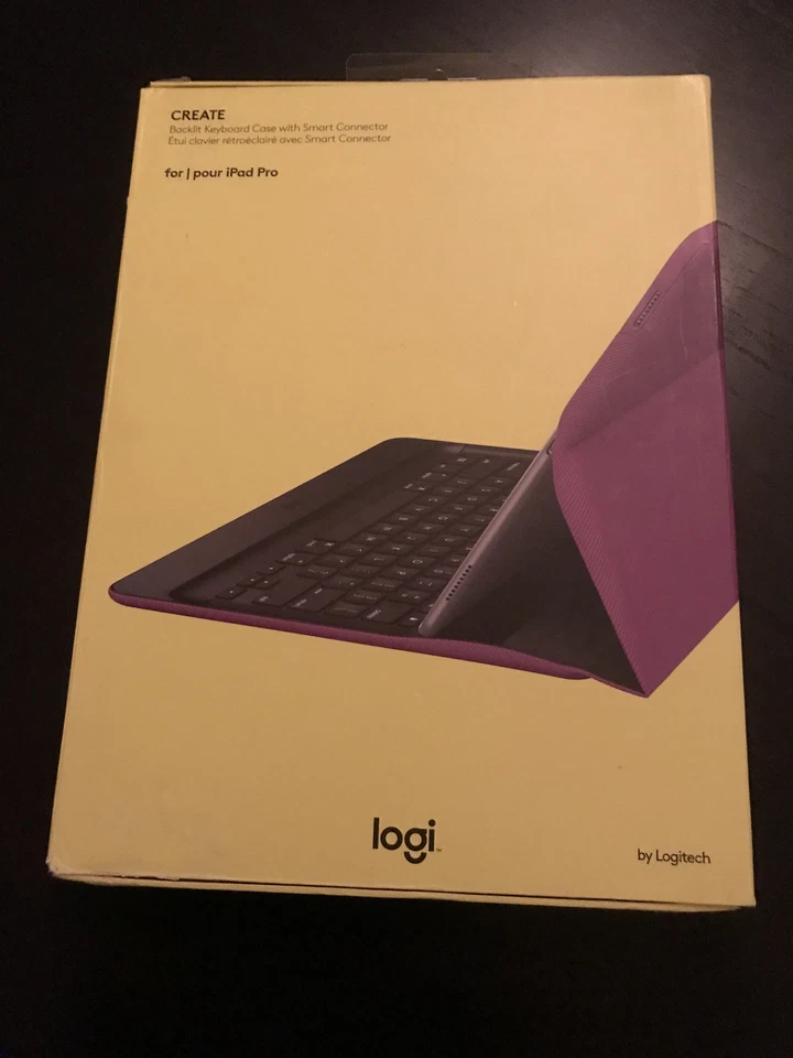 RARE Purple Logitech Create Backlit Keyboard Case for iPad Pro 12.9" 1st 2nd Gen - Image 1 of 3