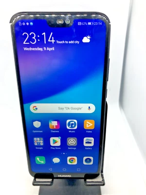 Huawei P20 Lite 64GB Unlocked Black Smartphone with 4GB RAM and 16MP Camera - Image 1 of 4