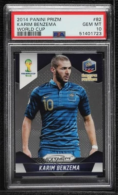 2014 Panini Prizm World Cup Karim Benzema #82 PSA 10 GEM MT - Image 1 of 2