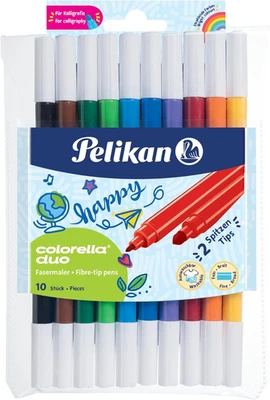 Pelikan, 10 Fasermaler Colorella Duo (1, 10 Farben Etui) - Bild 1 von 4