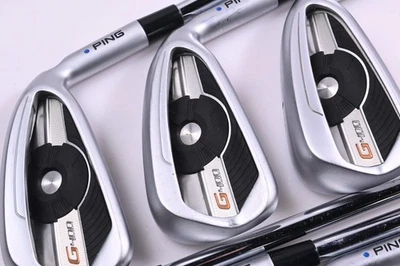 Ping G400 Irons / 5-PW+UW / Blue Dot / Regular Flex Ping AWT 2.0 Shafts - Image 1 of 4