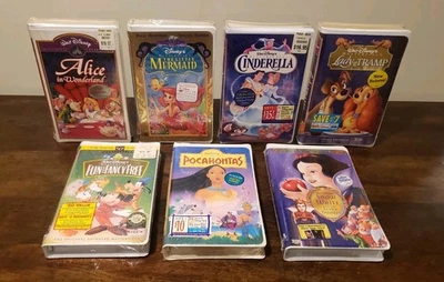 Lot of 7 Walt Disney Masterpiece Collection Snow White Platinum VHS Tapes Sealed - Image 1 of 4