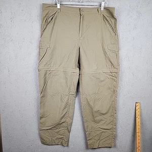 Columbia PFG Pants Mens XL Green Convertible Nylon Hiking Fishing 38x32 Cargo - Picture 1 of 12