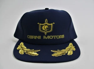 Cerni Motors Snapback Mütze Kappe blau Blattgold Rührei Schaumstoff Vintage - Bild 1 von 8