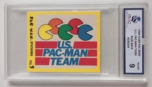 FLEER 1980 PAC MAN STICKER TRADING CARD #4 U.S PAC MAN TEAM GRADED 9  SERIES 1 - Picture 1 of 9