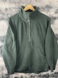 Lululemon Green Oversized Scuba Half Zip Sweatshirt Jacket XS/S 956 - Picture 1 of 9