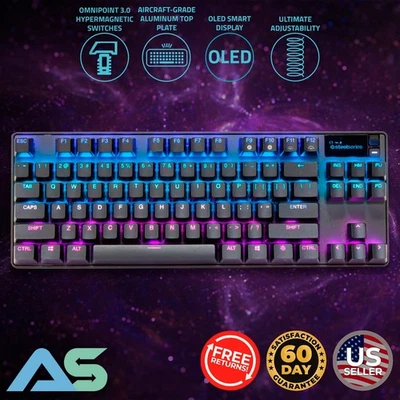 Teclado para juegos SteelSeries Apex Pro TKL (2023) interruptores hipermagnéticos RGB con cable Foto 1 de 4
