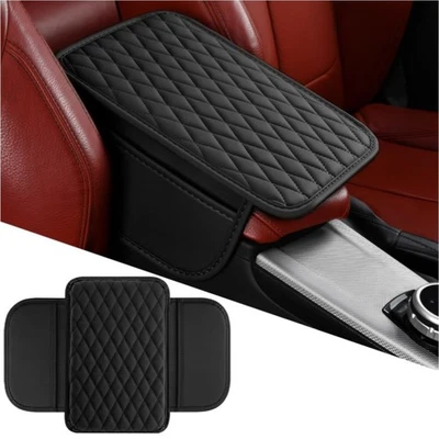 Car Center Console Cover Leather Car Armrest Cover Cushion Protector with Pocket Foto 1 de 4