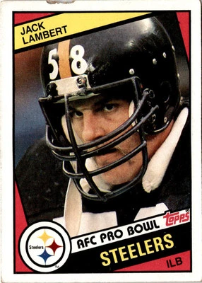 1984 Topps #167 Jack Lambert Pittsburgh Steelers - Image 1 of 2