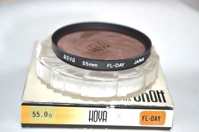 Hoya 55 mm FL-Day  Screw-In Filter with Case and Box Made in Japan (S-108) - Image 1 of 3