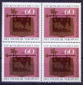 Germany 1980 MNH no gum Blk, Posthouse sign, Altheim, Saar, Stamp Day [Cw] - Picture 1 of 1