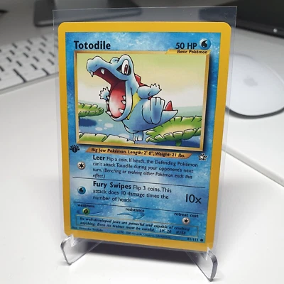Pokemon card Totodile 1st Edition 81/111 Neo Genesis Near Mint - Image 1 of 2