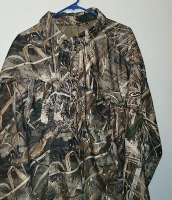 DRAKE Waterfowl Systems Realtree Max-5 Camp LS Hunting Shirt SZ 3X - Image 1 of 4