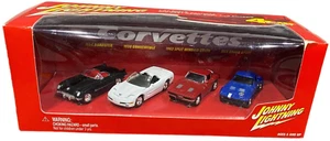 Juego de caja vintage Johnny Lighting para 4 autos 63 ventana dividida Corvette cupé - Imagen 1 de 5