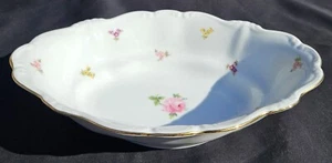 Vintage JOHANN HAVILAND Bavaria, Germany "Rosebud" Oval VEGETABLE BOWL 10.5" - Picture 1 of 6