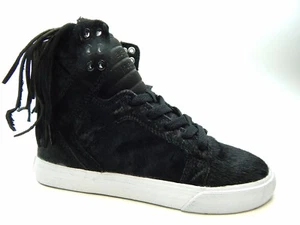 PRE-OWNED SKYTOP WOMEN'S ZEBRA BLACK WHITE SHOES SIZE 5 - Picture 1 of 7