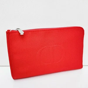 1x Dior Beauty Red Canvas Makeup Cosmetics Bag / Pouch / Clutch Brand New in Box - Imagen 1 de 12