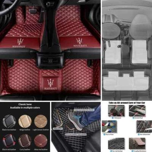 For Fit Maserati Car Floor Mat Carpets Non-Slip Waterproof Custom Front & Rear - Imagen 1 de 34