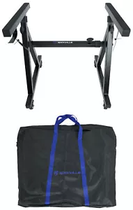Rockville Z40W Z-Style Keyboard Stand+Wheels+Bag Fits Yamaha PSR-EW410 - Picture 1 of 12