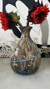 Makora Krosno Hand Made Glass Vase Poland Vintage Abstract Home Decor - Picture 1 of 6