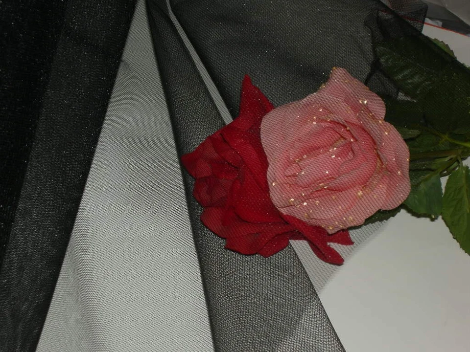 Tela de tul negro ENAGUA FIRME material crinolina 54 pulgadas de ancho x por yarda Foto 1 de 1