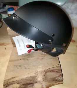 Vcan V5 Half Shell Motorcycle Helmet Matte Black - Picture 1 of 11
