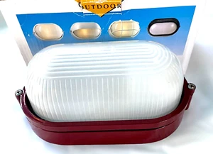 Outdoor Light. Ellipse Burgandy Color. Small Aluminum Bulkheads - Bild 1 von 5