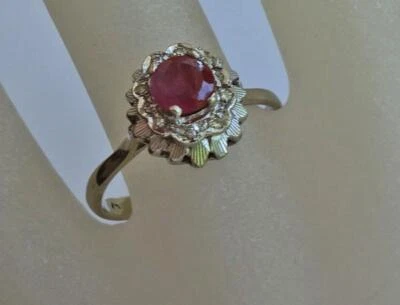 Rubinring Ring mit Rubin Rubine Brillant in aus 18kt 750 Gold Damen Gr.58 - Bild 1 von 4