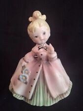 Vintage 1962 Inarco Blonde Girl Pink Crinoline Dress Planter E 871