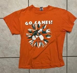Y2K Miami Hurricanes Go Canes Medium Herrenhemd schneller Versand - Bild 1 von 4