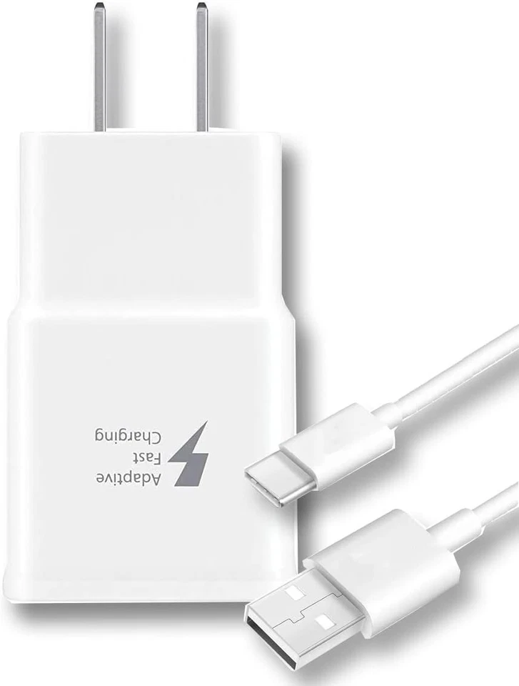 Fast Rapid Wall Charger+Charging Cable Cord For Samsung S8 S9 S10 S10E A10E New! - Image 1 of 1