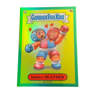 2024 Topps Chrome Garbage Pail Kids Double HEATHER Green Refractor 1:319 /99 - Image 1 of 2