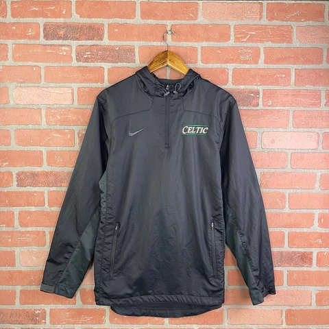 Nike Men’s Black NBA Boston Celtics 1/4 Zip Pullover Windbreaker Jacket Size M Cover