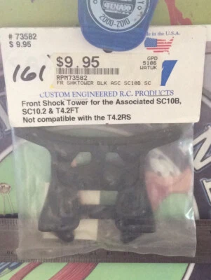 RPM 73582 Black Front Shock Tower:Associated SC10B,SC10.2&T4.2 🇺🇸Shipped ONIP - Image 1 of 2