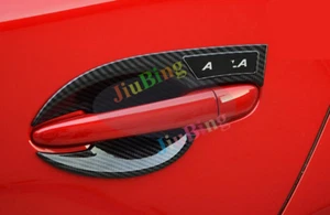 4Pcs For MAZDA- 3 Axela 2017 18 Carbon Fiber outside Door Handle Bowl Trim Cover - Bild 1 von 3