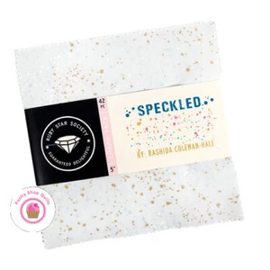 Moda SPECKLED Metallic Ruby Star  CHARM PACK 42  Squares -  - Picture 1 of 5