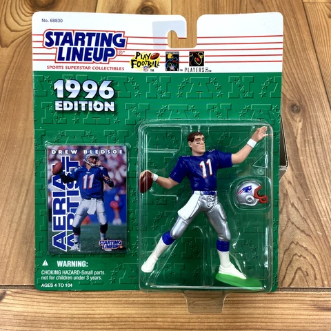DEADSTOCK Starting Lineup 1996 Drew Bledsoe New England Patriots Action Figure Cover