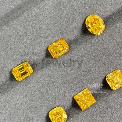 Moissanita Amarillo Dorado Piedras Sueltas GRA MultiForma Corte Brillante Certificado Foto 1 de 4