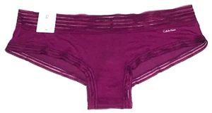 large - NWT Calvin Klein hipster panty wine purple, mesh top $15 tag (d36) - Picture 1 of 2
