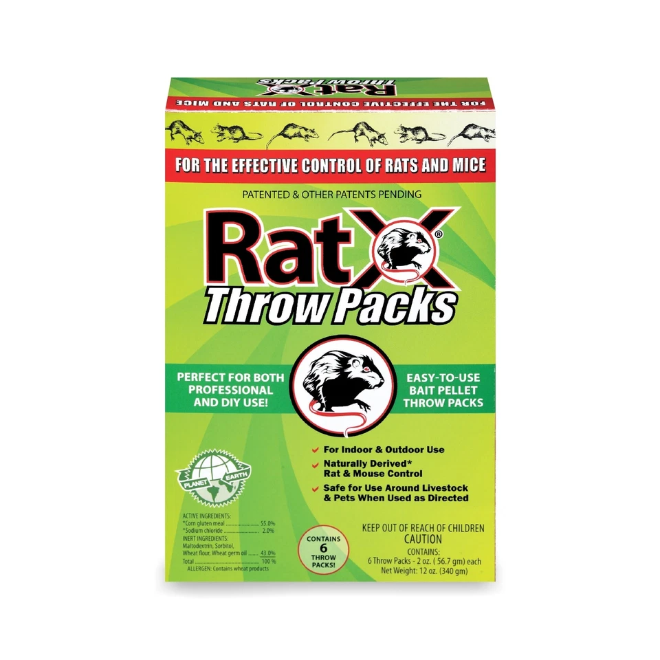 RatX® Throw Packs - Kills All Species of Rats and Mice. Safe Around Pets - Image 1 of 4