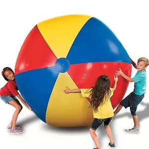 Giant Inflatable Beach Ball Birthday Thickened Large 100cm - Picture 1 of 6