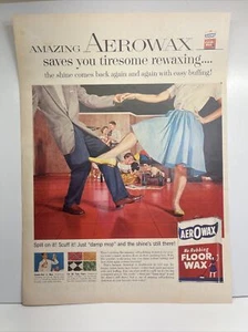 Aerowax Floor Wax Dance Floor Dancing 1958 Vintage Print Ad Life Magazine - Bild 1 von 1