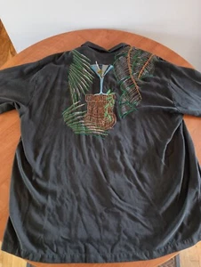 Tori Richard Men’s Black 3XLT Silk 50 Year Martini Embroidered Hawaiian Shirt - Imagen 1 de 10