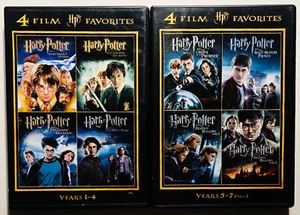 Harry Potter 4 Film Favorites: Years 1-4 / 5-7 - Complete Series DVD Set 8-Disc - Picture 1 of 3