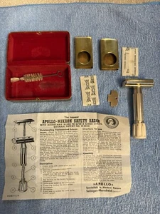 Apollo Mikron Solingen Safety Razor Set Vintage Germany - Picture 1 of 14